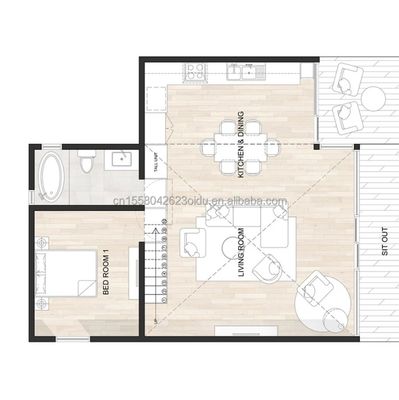 Προσαρμοσμένο χρώμα Luxury Hotel Room Design Τριγωνικό σπίτι για οικογένεια ή βίλα Κατασκευασμένο από γαλβανισμένα τετραγωνικά σωλήνες χάλυβα