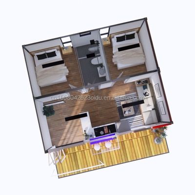 Ξενοδοχείο Διαμονή 2024 Στυλ πολυτελή προκατασκευασμένο φορητό μικροσκοπικό σπίτι με 50/75/100mm κύμα σάντουιτς τοίχοι και σχεδιασμός