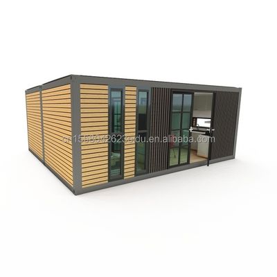 Ζυγισμένο χάλυβα κάμψη 180g σύγχρονο σχεδιασμό 2 υπνοδωμάτια Prefab επεκτάσιμη κοντέινερ σπίτι για την εφαρμογή εμπορικού εμπορικού κέντρου
