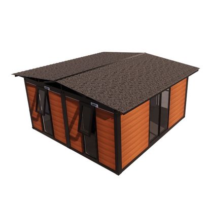 20ft 40ft Windproof Luxury Modular Steel Folding Containers για βίλες Προσαρμοσμένο τοίχωμα 50/75/100mm Wave Sandwich Panel