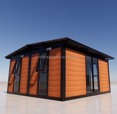 20ft 40ft Windproof Luxury Modular Steel Folding Containers για βίλες Προσαρμοσμένο τοίχωμα 50/75/100mm Wave Sandwich Panel
