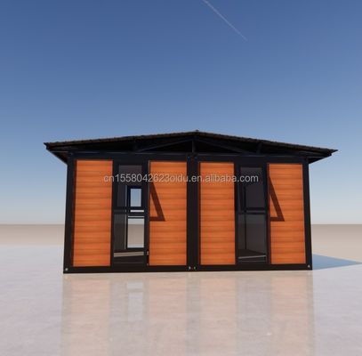 20ft 40ft Windproof Luxury Modular Steel Folding Containers για βίλες Προσαρμοσμένο τοίχωμα 50/75/100mm Wave Sandwich Panel
