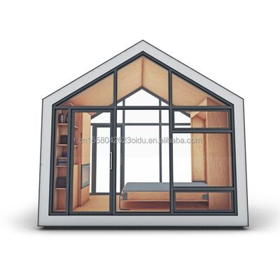 Τροποποιημένο μεταγωγικό κοντέινερ Prefab House Τριγωνική οροφή και σταθερό ξύλινο θεμέλιο για κατοικίες χάλυβα κοντέινερ σπίτι