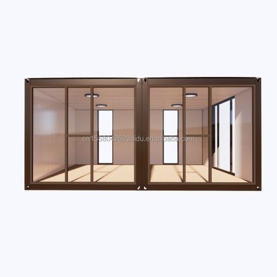 Σύγχρονο 2 υπνοδωμάτια Prefab Steel επεκτάσιμη κοντέινερ σπίτι για την εφαρμογή εμπορικού κέντρου Προσαρμοσμένο χρωματικό σχεδιασμό