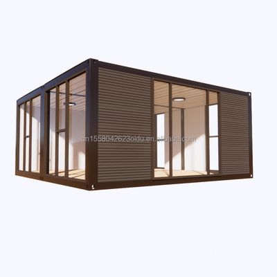 Σύγχρονο 2 υπνοδωμάτια Prefab Steel επεκτάσιμη κοντέινερ σπίτι για την εφαρμογή εμπορικού κέντρου Προσαρμοσμένο χρωματικό σχεδιασμό