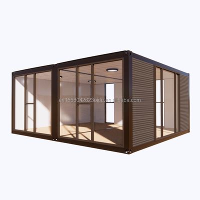 Σύγχρονο 2 υπνοδωμάτια Prefab Steel επεκτάσιμη κοντέινερ σπίτι για την εφαρμογή εμπορικού κέντρου Προσαρμοσμένο χρωματικό σχεδιασμό