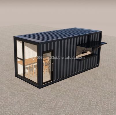 Προσαρμοσμένο χρώμα Γαλβανισμένο χάλυβα κάμψη 180g Εστιατόριο γρήγορου φαγητού και Pop-Up κατάστημα Μίνι κατάστημα Μικρό κινητό κατάστημα με τροχούς