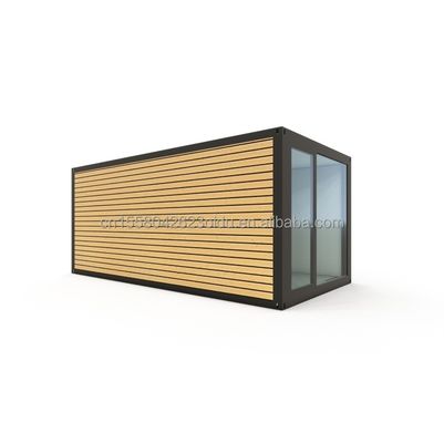 20ft ελαφρύ ξενοδοχείο χάλυβα Container House με 50/75/100mm κύμα Sandwich Panel τοίχος