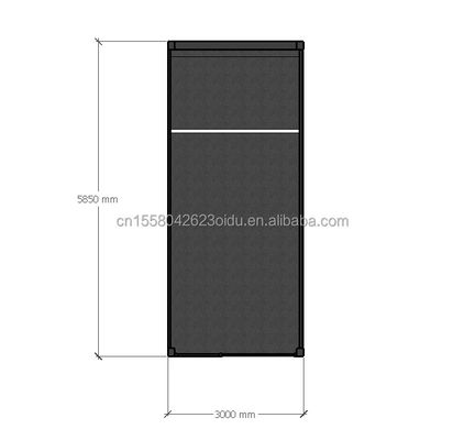 20ft ελαφρύ ξενοδοχείο χάλυβα Container House με 50/75/100mm κύμα Sandwich Panel τοίχος