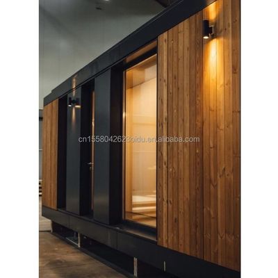 20ft κινητό σπίτι κήπος στούντιο προετοιμασμένο προσαρμόσιμο χάλυβα δοχείο σπίτι με τοίχο 50/75/100mm κύμα σάντουιτς πάνελ