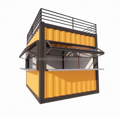 Τείχος 50/75/100mm Wave Sandwich Panel 20ft/40ft Προετοιμασμένο κινητό μπαρ Προσαρμόσιμο 10 FT Σύγχρονο προετοιμασμένο μικροπωλείο