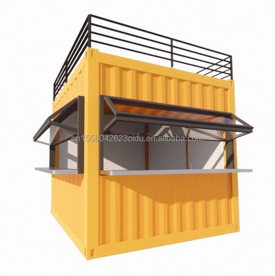 Τείχος 50/75/100mm Wave Sandwich Panel 20ft/40ft Προετοιμασμένο κινητό μπαρ Προσαρμόσιμο 10 FT Σύγχρονο προετοιμασμένο μικροπωλείο