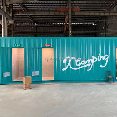 40 FT επεκτάσιμη χάλυβα προκατασκευασμένο σπίτι για προσαρμόσιμη κινητή εμπορευματοκιβώτιο τοίχος κατάστημα 50/75/100mm κύμα σάντουιτς πάνελ