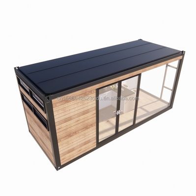 Τετραγωνικοί σωλήνες από γαλβανισμένο χάλυβα Σύγχρονο σχεδιασμό Κωνσταντίνο σπίτι με ξύλινο εξωτερικό κήπο και ανεξάρτητο εστιατόριο