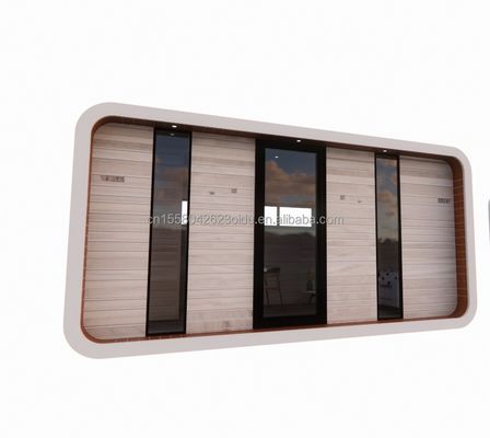 ΕΕ Κήπος ξύλινες καμπίνες τοίχος 75mm κύμα σάντουιτς πάνελ προσαρμοσμένο χρώμα συναρμολογημένα σπίτια για το σπίτι κατασκευαστές στούντιο