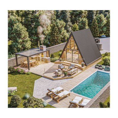 Προπαρασκευασμένο 20ft Flat Pack Container House με Ζυγισμένο Χάλυβα 180g Τρίγωνο Δωμάτιο σε Χάλυβα