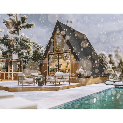 Προπαρασκευασμένο 20ft Flat Pack Container House με Ζυγισμένο Χάλυβα 180g Τρίγωνο Δωμάτιο σε Χάλυβα