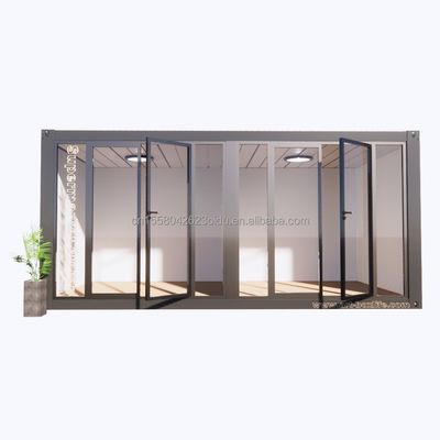 Κινητό κατάστημα Σπίτι Μοντέρνο 20ft Prefab Steel Container Κατάστημα ρούχων Κίος με παράθυρα από κράμα αλουμινίου