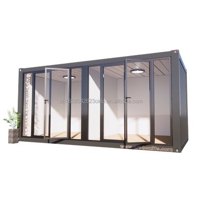 Κινητό κατάστημα Σπίτι Μοντέρνο 20ft Prefab Steel Container Κατάστημα ρούχων Κίος με παράθυρα από κράμα αλουμινίου