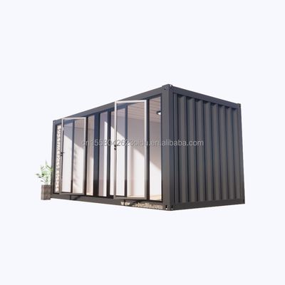 Κινητό κατάστημα Σπίτι Μοντέρνο 20ft Prefab Steel Container Κατάστημα ρούχων Κίος με παράθυρα από κράμα αλουμινίου