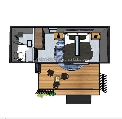 Τελειωμένο προϊόν 20ft Pop-up Container House με προσαρμοσμένο χρώμα και 50/75/100mm Wave Sandwich Panel