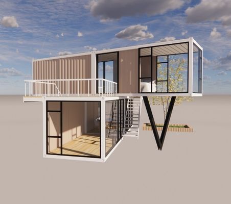 20ft ή 40ft Luxury Design Δύο στρώσεις διαμέρισμα κατασκευασμένο διαμέρισμα φορητό κοντέινερ σπίτι με παράθυρα αλουμινίου