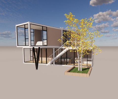 20ft ή 40ft Luxury Design Δύο στρώσεις διαμέρισμα κατασκευασμένο διαμέρισμα φορητό κοντέινερ σπίτι με παράθυρα αλουμινίου