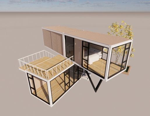20ft ή 40ft Luxury Design Δύο στρώσεις διαμέρισμα κατασκευασμένο διαμέρισμα φορητό κοντέινερ σπίτι με παράθυρα αλουμινίου
