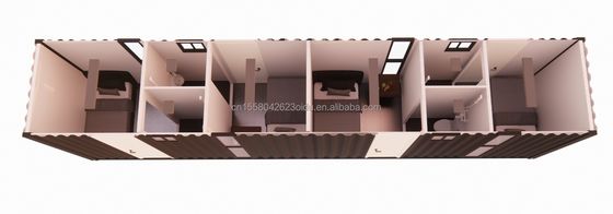 20ft Design Mobile Shipping 40ft Container 4 υπνοδωμάτια κατοικία Μίνι Lounge Hotel και προσαρμοσμένο χρώμα για πώληση ξενοδοχείου