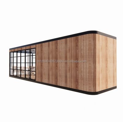 Ξενοδοχείο και πάρκο EU Container Coffee Bar κινητή ξύλινη δομή από χάλυβα Sunlight House Outdoor Bar