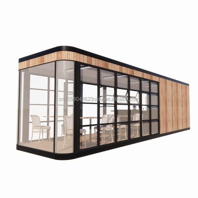Ξενοδοχείο και πάρκο EU Container Coffee Bar κινητή ξύλινη δομή από χάλυβα Sunlight House Outdoor Bar