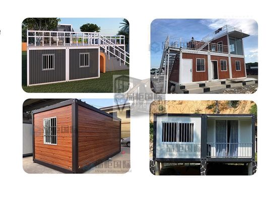 Σπίτια κοντέινερ φορητά πολυτελή προκατασκευασμένα 20ft 40ft σπίτια με προσαρμοσμένο χρώμα