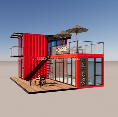 Pingui Προσαρμοσμένα 20ft/40ft Ζυγισμένα σιδηροδρομικά τετραγωνικά σωλήνες Εφοδιαστικό δοχείο Καφέ Φορητό δοχείο Εστιατόριο για το κατάστημα