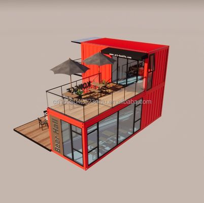 Pingui Προσαρμοσμένα 20ft/40ft Ζυγισμένα σιδηροδρομικά τετραγωνικά σωλήνες Εφοδιαστικό δοχείο Καφέ Φορητό δοχείο Εστιατόριο για το κατάστημα
