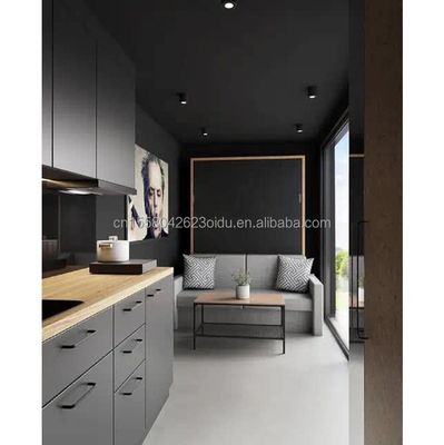 Τετραγωνικοί σωλήνες από γαλβανισμένο χάλυβα Κύρια δομή 20ft προετοιμασμένα σπίτια σύγχρονο δοχείο φορητό επίπεδο πακέτο κατοικία για ξενοδοχείο