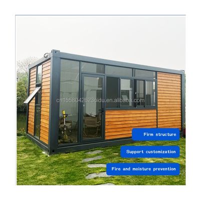 20ft κοντέινερ Γραφείο με τουαλέτα Prefab House ξύλινα κοντέινερ σπίτια γαλβανισμένο χάλυβα κάμψη 180g