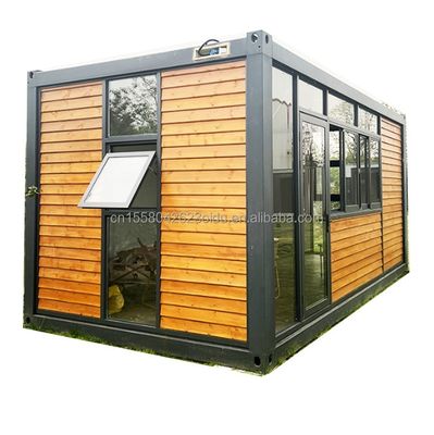 20ft κοντέινερ Γραφείο με τουαλέτα Prefab House ξύλινα κοντέινερ σπίτια γαλβανισμένο χάλυβα κάμψη 180g