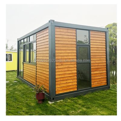 20ft κοντέινερ Γραφείο με τουαλέτα Prefab House ξύλινα κοντέινερ σπίτια γαλβανισμένο χάλυβα κάμψη 180g