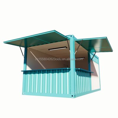 Προσαρμοσμένο χρώμα Pop-up Shop Container Coffee Shop/Bar/Fast-food σε επίπεδη συσκευασία 20ft για προώθηση σε σούπερ μάρκετ