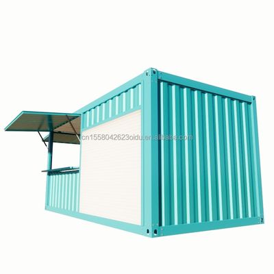 Προσαρμοσμένο χρώμα Pop-up Shop Container Coffee Shop/Bar/Fast-food σε επίπεδη συσκευασία 20ft για προώθηση σε σούπερ μάρκετ