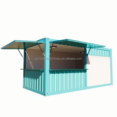 Προσαρμοσμένο χρώμα Pop-up Shop Container Coffee Shop/Bar/Fast-food σε επίπεδη συσκευασία 20ft για προώθηση σε σούπερ μάρκετ