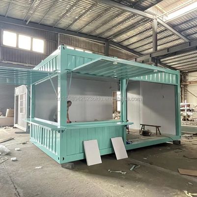 Προσαρμοσμένο χρώμα Pop-up Shop Container Coffee Shop/Bar/Fast-food σε επίπεδη συσκευασία 20ft για προώθηση σε σούπερ μάρκετ