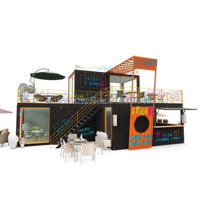Τροποποιημένο 20 ποδιών 40 ποδιών Prefab Shipping Container Pop Up Coffee Shop Εστιατόριο Mobile Container Bar για τροποποιημένο σχεδιασμό