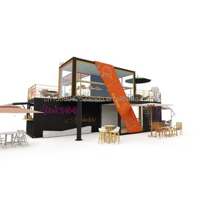 Τροποποιημένο 20 ποδιών 40 ποδιών Prefab Shipping Container Pop Up Coffee Shop Εστιατόριο Mobile Container Bar για τροποποιημένο σχεδιασμό