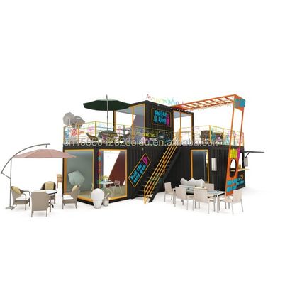 Τροποποιημένο 20 ποδιών 40 ποδιών Prefab Shipping Container Pop Up Coffee Shop Εστιατόριο Mobile Container Bar για τροποποιημένο σχεδιασμό