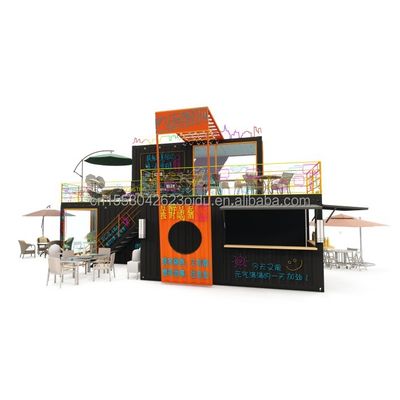 Τροποποιημένο 20 ποδιών 40 ποδιών Prefab Shipping Container Pop Up Coffee Shop Εστιατόριο Mobile Container Bar για τροποποιημένο σχεδιασμό