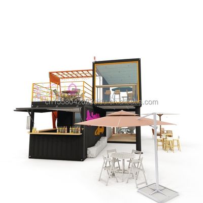Τροποποιημένο 20 ποδιών 40 ποδιών Prefab Shipping Container Pop Up Coffee Shop Εστιατόριο Mobile Container Bar για τροποποιημένο σχεδιασμό