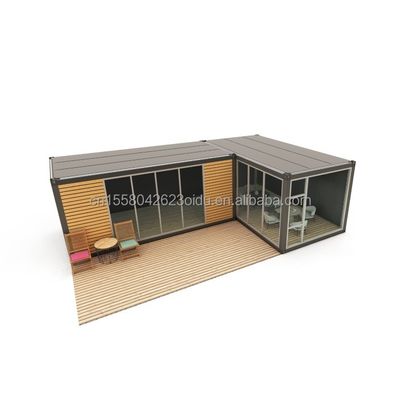 Χάλυβα Φρέμα Γαλβανισμένο Χάλυβα Bending 180g Απλές Prefab Log Cabins ξύλινα μικρά σπίτια φορητές καμπίνες με 20ft ή 40ft μέγεθος