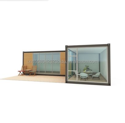 Χάλυβα Φρέμα Γαλβανισμένο Χάλυβα Bending 180g Απλές Prefab Log Cabins ξύλινα μικρά σπίτια φορητές καμπίνες με 20ft ή 40ft μέγεθος