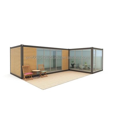 Χάλυβα Φρέμα Γαλβανισμένο Χάλυβα Bending 180g Απλές Prefab Log Cabins ξύλινα μικρά σπίτια φορητές καμπίνες με 20ft ή 40ft μέγεθος